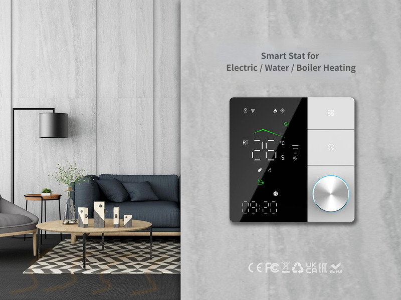 Smart thermostat with CE, RoHS, UKCA certiiications Smart thermostat with CE, RoHS, UKCA certiiications